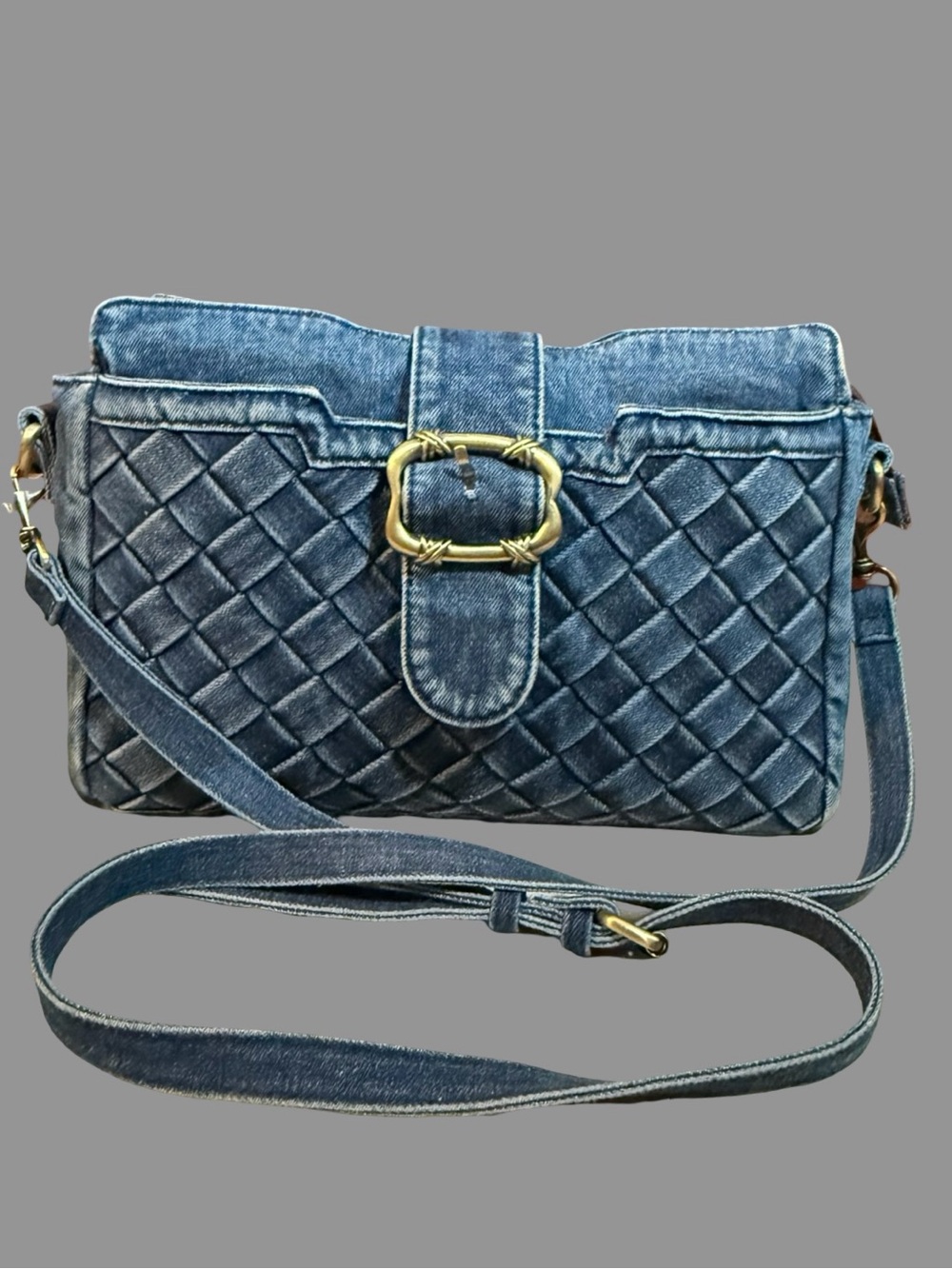 Patricia Nash Woven Denim Crossbody Handbag – Boho Luxury